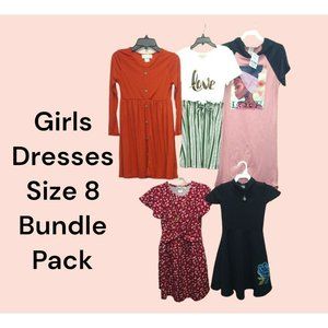 5 pc Bundle Lot of little girl mixed clothes Dresses size 8